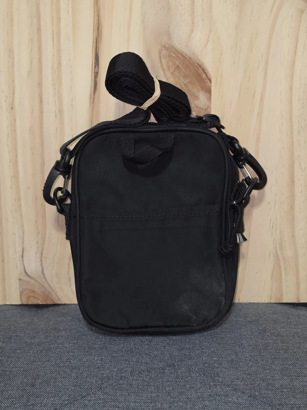 adidas Black Crossbody with White Vertical Logo